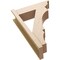 Ekena Millwork 8-in W x 26-in D x 38-in H Balboa Trad Rough Cedar Woodgrain TimberThane Outlooker, Primed Tan OUTUR080X26X38BOA04RCPR - alternate 2